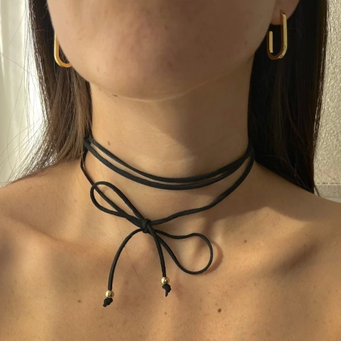 CHOKER BOW NEGRO