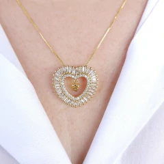 Colar filha coração navetes Cód: G500R