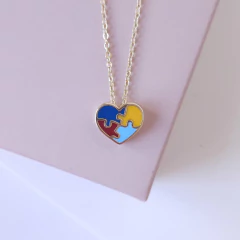 Colar coração banho ouro hipoalergênico Cód: C111 na internet