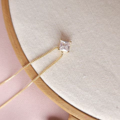 Colar ponto de luz quadrado corrente 40 cm na internet