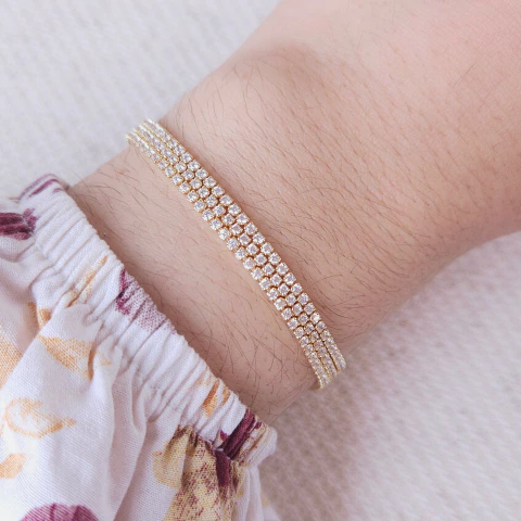 Pulseira riviera tripla Cód: P112 - comprar online