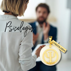 Colar psicologia madrepérola dourado Cód: C171 - Passion