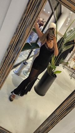 Vestido Siomara tipo sirena negro - GARAGE 3117