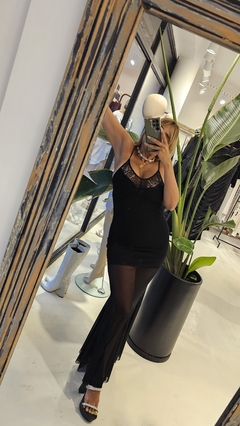 Vestido Siomara tipo sirena negro