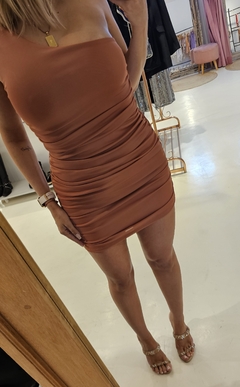 Vestido Drapeado Poetica tostado