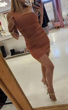 Vestido Drapeado Poetica tostado