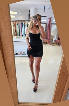 Vestido Beba corsette importado strass en busto