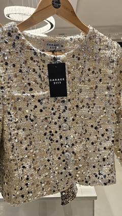 Chaqueta Magnetic tipo chanel integramente bordada en paillette importada