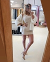 Vestido Marilú un sólo hombro importado crema
