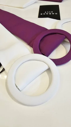 Cinturón Lela de crep con hebilla forrada - comprar online