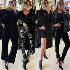 Pantalon Venus terciopelo bordado frente de paillette