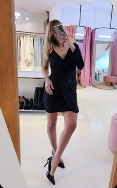 Vestido Sirá chifón 1 sóla manga larga - comprar online