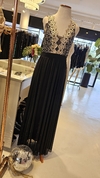 Vestido Renie bustier bordado con guipure bretel ancho