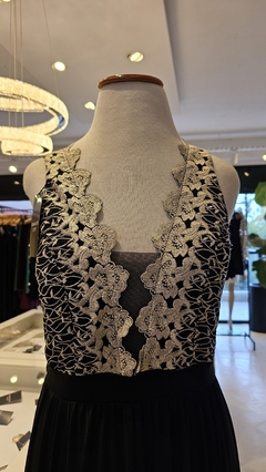 Vestido Renie bustier bordado con guipure bretel ancho - GARAGE 3117