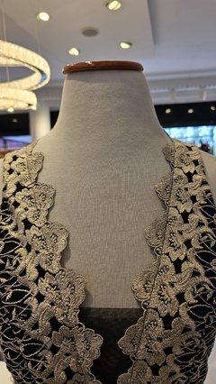 Imagen de Vestido Renie bustier bordado con guipure bretel ancho