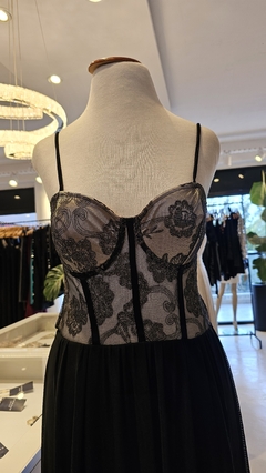 Vestido Astra corsette translucido espalda descubierta con lazo - comprar online