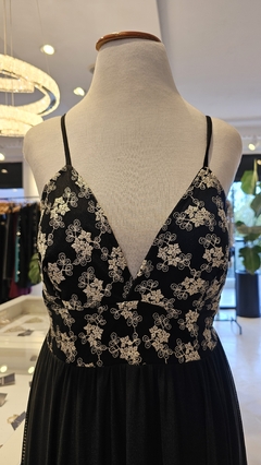 Vestido Fini bustier bordado espalda descubierta con lazo - comprar online
