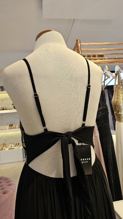 Imagen de Vestido Fini bustier bordado espalda descubierta con lazo