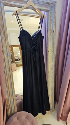 Vestido Shanya seda pesada con busto armada y bustier con glitter - comprar online