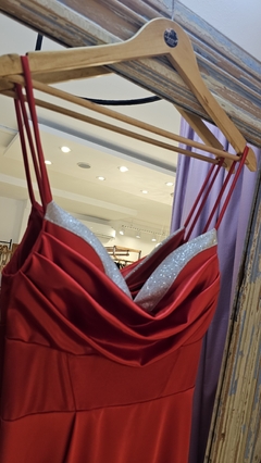 Vestido Shanya seda pesada con busto armada y bustier con glitter - GARAGE 3117