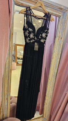 Vestido Marga bustier con transparencias con lazo - tienda online