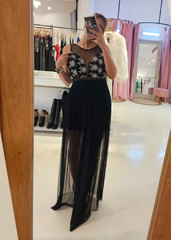 Vestido Marga bustier con transparencias con lazo - GARAGE 3117