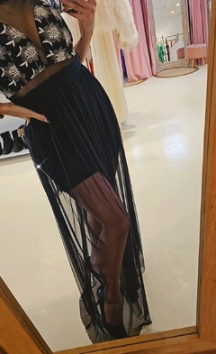 Vestido Marga bustier con transparencias con lazo - tienda online