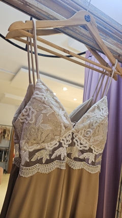 Vestido Victory bustier de encaje y falda de satén - GARAGE 3117