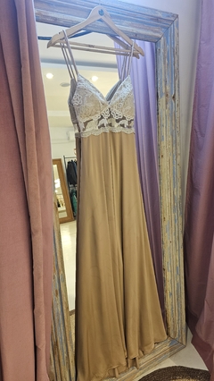 Vestido Victory bustier de encaje y falda de satén - comprar online