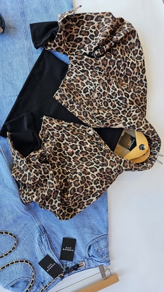 Campera Magga crop Animal print