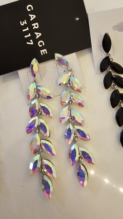 Imagen de Aros petalos cristal facetados importados