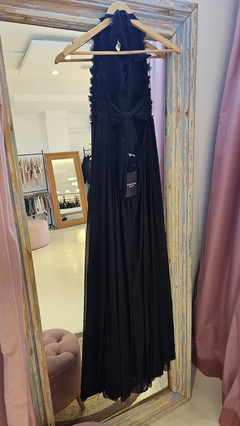 Vestido Ivone escote americano flores de gasa en bustier en internet