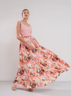 Vestido Floria Crep sastrero con falda de satén y lazo en internet