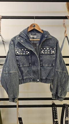 Imagen de Campera Lupa denim espejitos importada