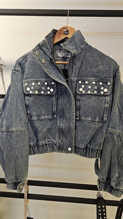 Campera Lupa denim espejitos importada - tienda online