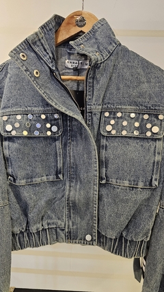 Campera Lupa denim espejitos importada - GARAGE 3117