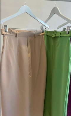Falda Sater Middy crep sastrero con cinturon - tienda online