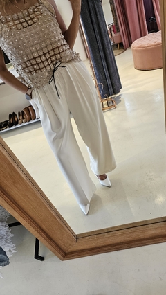 Pantalón Loa crep cintura elastizada con 1 bolsillo atrás - comprar online