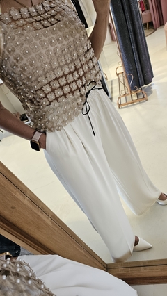 Pantalón Loa crep cintura elastizada con 1 bolsillo atrás - comprar online