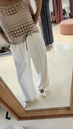 Pantalón Loa crep cintura elastizada con 1 bolsillo atrás - GARAGE 3117