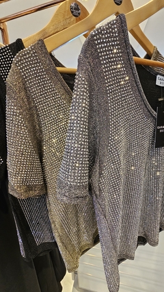 Remera Susi hilo con lurex y strass importada - comprar online