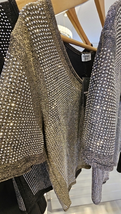 Remera Susi hilo con lurex y strass importada - GARAGE 3117