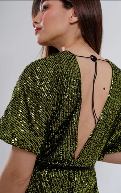 Vestido Vicky corto paillette cruzado - comprar online