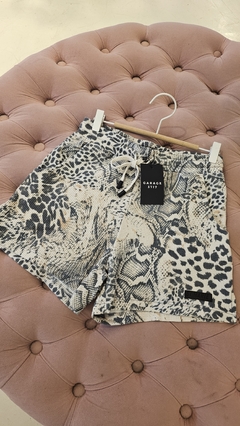 Short Salma animal print waffle elastizado