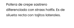 Imagen de Mini Taramo crep con strass