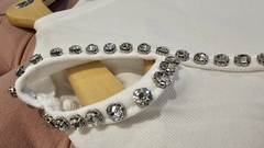 Remera Herrery con hombro calado y strass importada - GARAGE 3117
