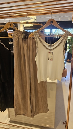 Pantalón Iriana con lazo y cintura elastizada - comprar online