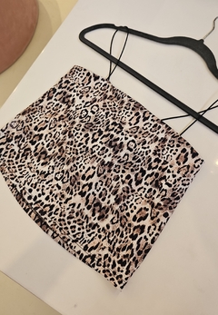 Top Meli Con tiritas finitas animal print elastizado