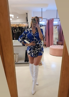 Camisa Vestido Iana de satén de seda estampada en internet
