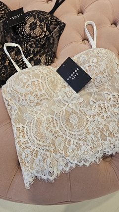 Top Gustinna corsette broderie importado - GARAGE 3117